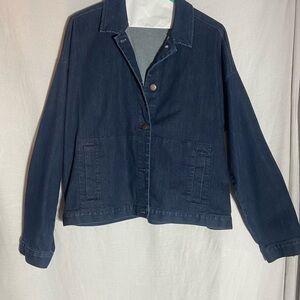 Eileen Fisher Cotton Blue Denim Jacket